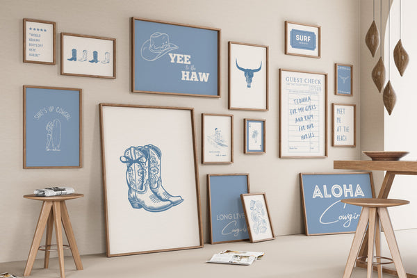 Coastal Cowgirl Set of 15 Prints