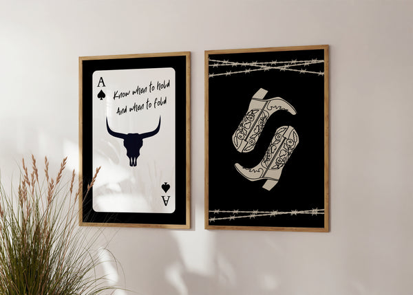 Western Gothic Set of 5 Prints