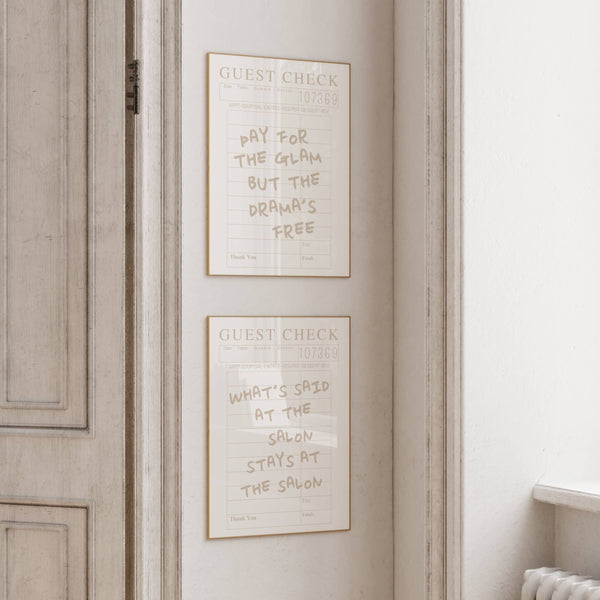 Salon Wall Art Set of 6 Prints