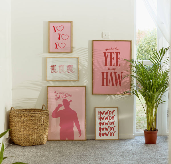 Western Valentine Set of 15 Prints