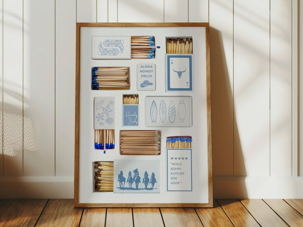 Blue Coastal Cowgirl Matchbox Print