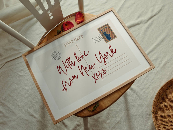 with love from New York postcard wall art horizontal