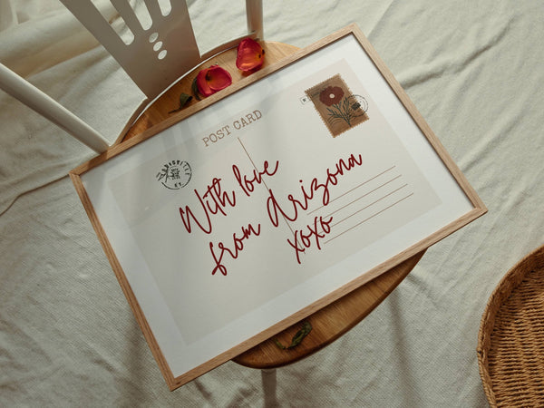 with love from Arizona postcard wall art horizontal