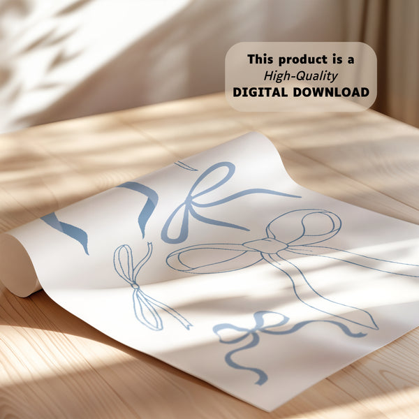 Trendy Blue Cowgirl Set of 15 Prints