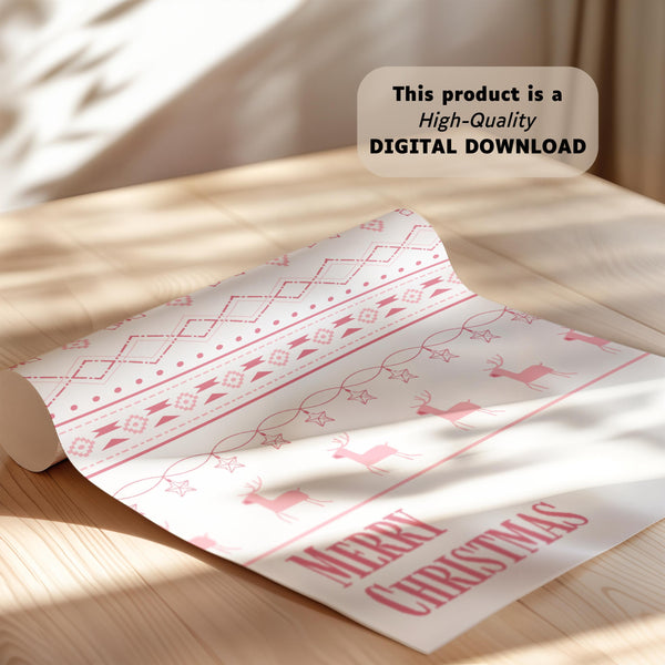 Pink Christmas Set of 15 Prints