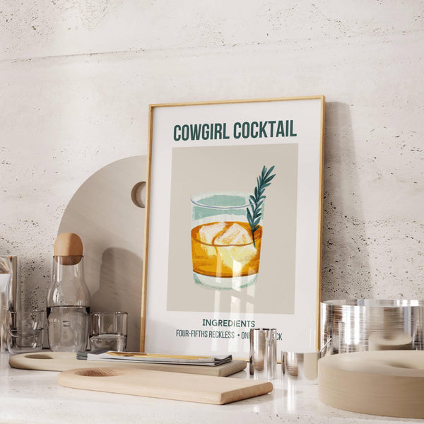 cowgirl cocktail poster