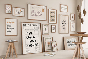 Neutral Classroom Set of 15 Prints
