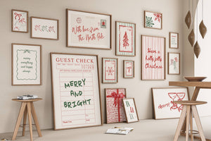 Trendy Christmas Set of 15 Prints