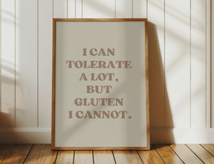 Beige Funny Gluten Print