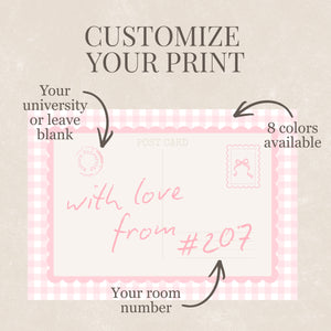 Custom Dorm Postcard Print