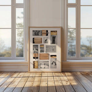 Black & White Coastal Cowgirl Matchbox Print