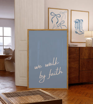 Blue Walk by Faith Set of 3 Prints