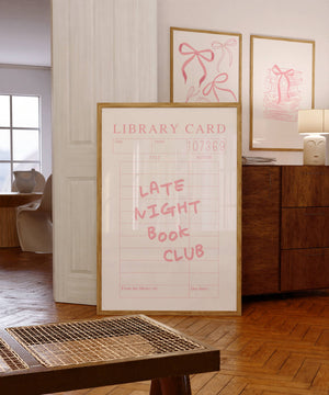 Library Card Set of 3 Prints