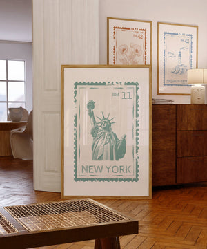 New York Stamp Print