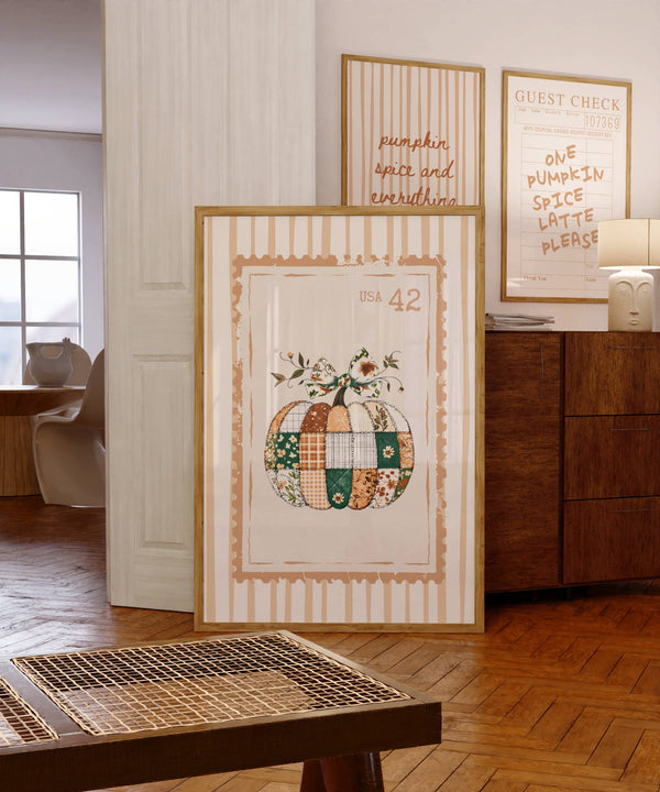 Patchwork Pumpkin Print