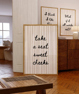 Sweet Cheeks Stripe Print