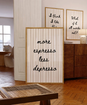 More Espresso Stripe Print