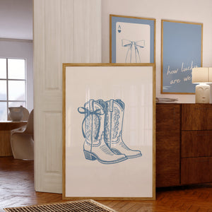 Coquette Cowgirl Boots Print