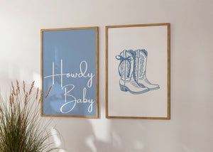 Howdy Baby Set of 2 Prints