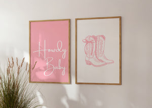 Howdy Baby Set of 2 Prints