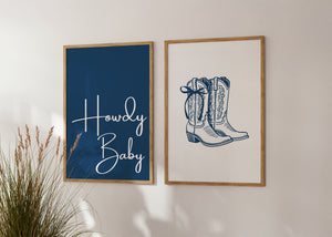 Howdy Baby Set of 2 Prints