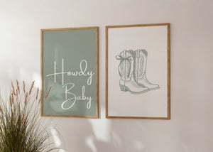 Howdy Baby Set of 2 Prints
