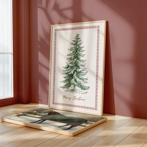 Plaid Christmas Set of 6 Prints