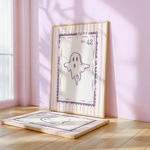 Cute Ghost Stamp Set of 3 Prints