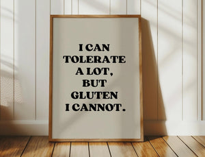 Black Funny Gluten Free Print