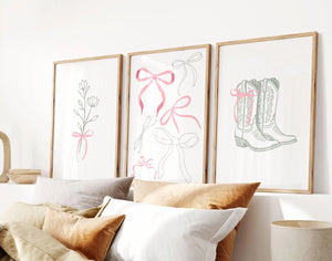 Sage & Pink Set of 5 Prints