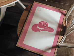 Dark Pink Long Live Cowgirls Set of 3 Prints