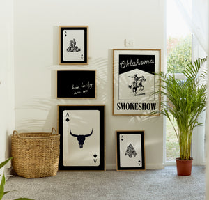 Trendy Western Set of 5 Prints