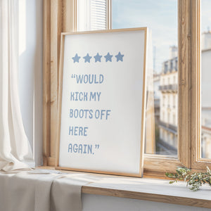 Blue Boots Off Print