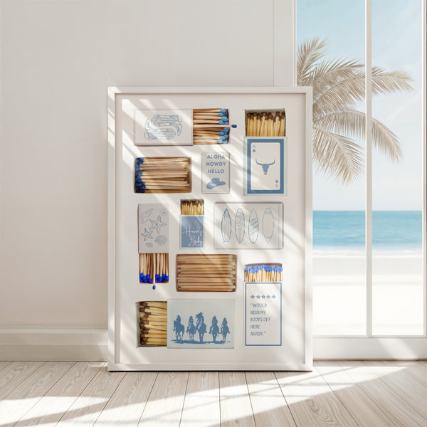 Blue Coastal Cowgirl Matchbox Print