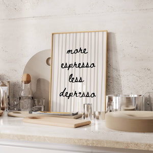 More Espresso Stripe Print