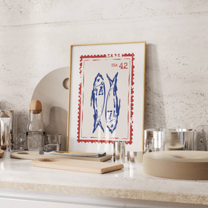 Sardines Stamp Print