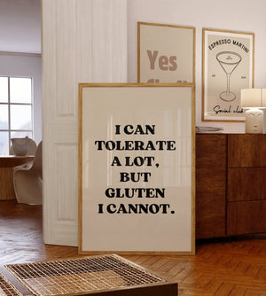 Black Funny Gluten Free Print