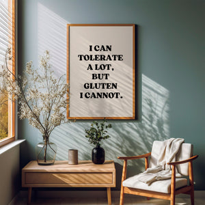 Black Funny Gluten Free Print
