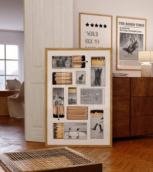 Black & White Coastal Cowgirl Matchbox Print