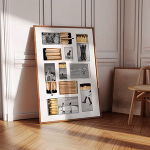 Black & White Coastal Cowgirl Matchbox Print