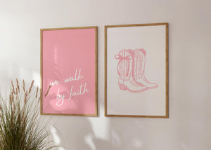 Pink Walk by Faith Set of 3 Prints