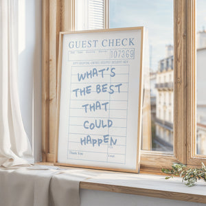 What's The Best That Could Happen Guest Check Print