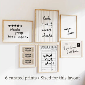 Bathroom Gallery Set of 6 Prints