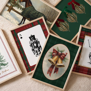 Plaid Christmas Set of 6 Prints