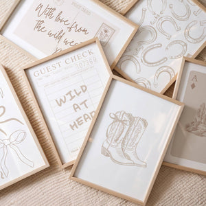 Beige Cowgirl Set of 15 Prints