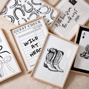 Trendy Cowgirl Set of 15 Prints