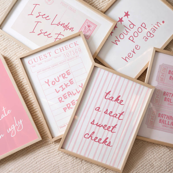 Girly Bathroom Gallery Set of 6 Prints