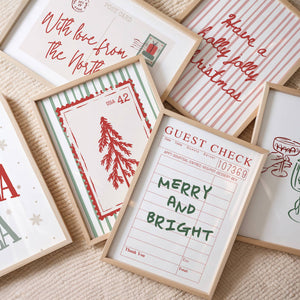 Trendy Christmas Set of 15 Prints