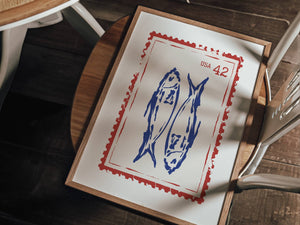 Sardines Stamp Print