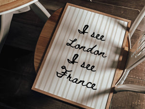 I See London Stripe Print